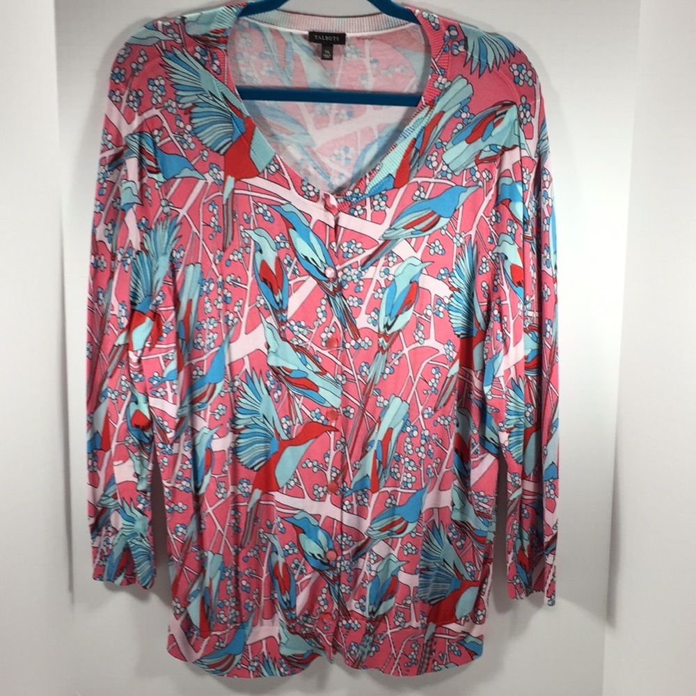 Talbots cardigan lightweight sweater XL